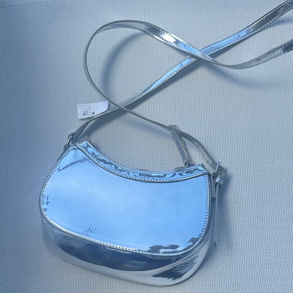 Silver Women's Shoulder Bag